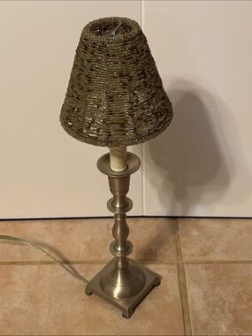 Vintage Beaded Buffet Lamp